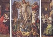 Sandro Botticelli Transfiguration,with St Jerome(at left) and St Augustine(at right) oil